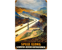 Reichsautobahn Metal Sign
