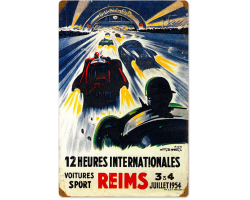 Reims Racetrack Metal Sign - 16" x 24"