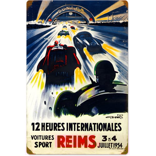 Reims Racetrack Metal Sign - 16" x 24"