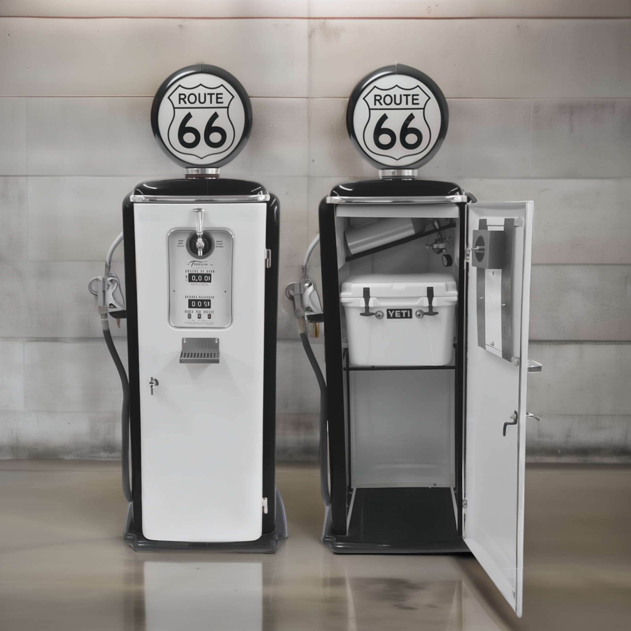 Tuborg ビール　パブミラー　レトロ　ガレージ　昭和 Route 66 Replica Tokheim 79 Beer Tap Gas Pump - Cold Beer