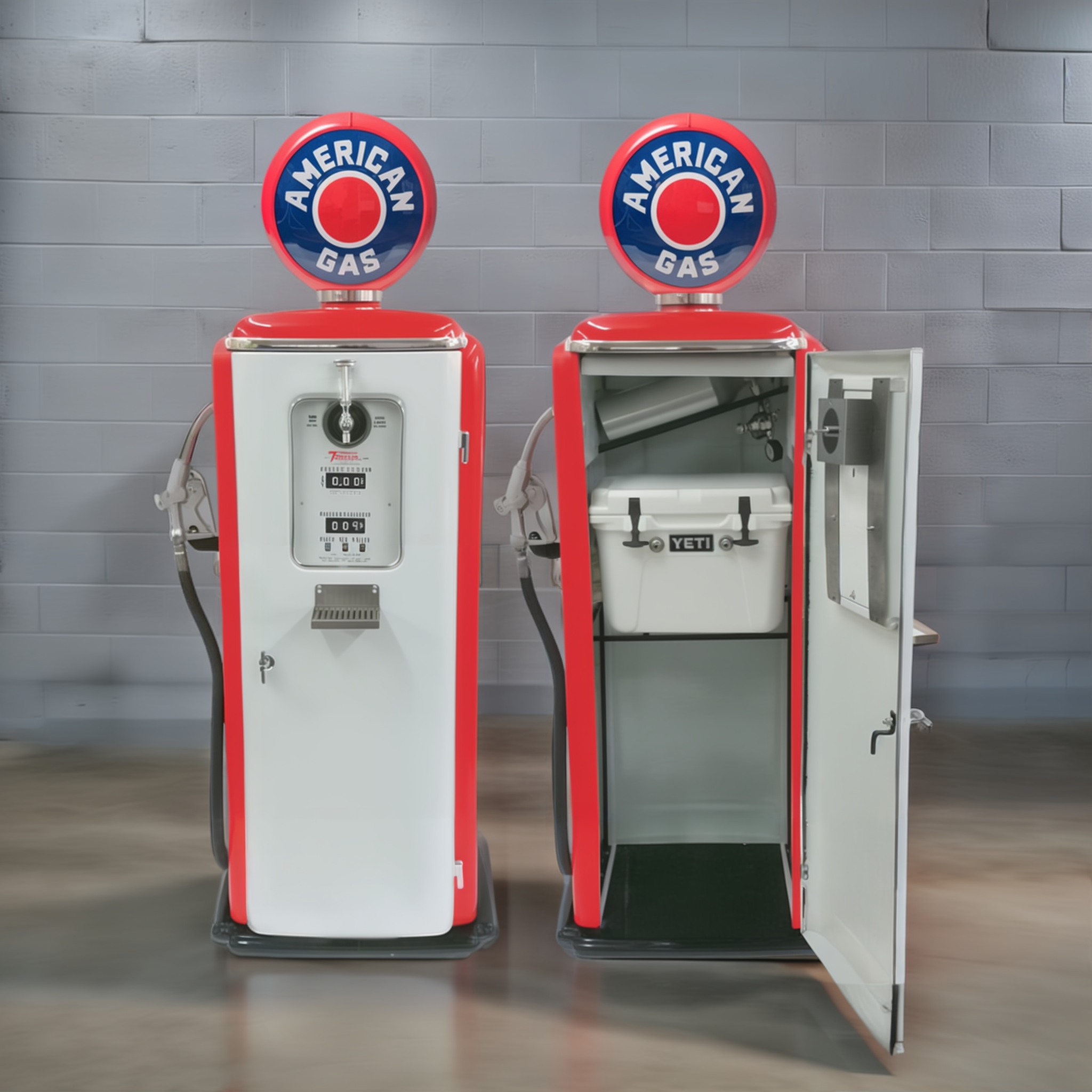 ベルンハルトウィルヘルム タンクトップ　ビンテージ　アーカイブ Tokheim Route 66 Gas Pump Refrigerator Wrap