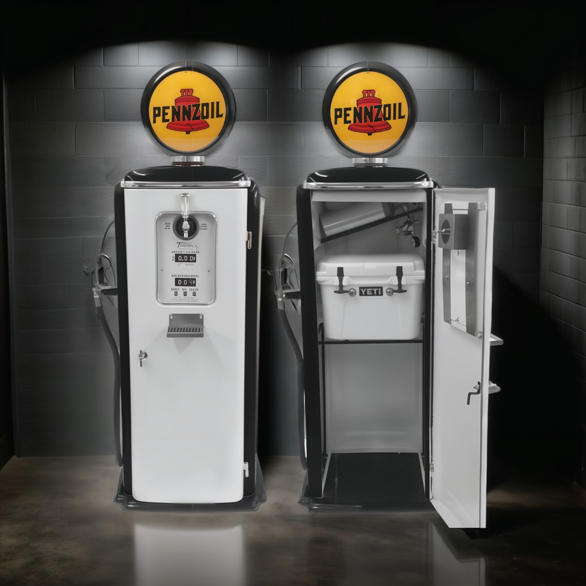 Pennzoil Replica Gas Pump Beer Tap - Cold Beer on Tap!