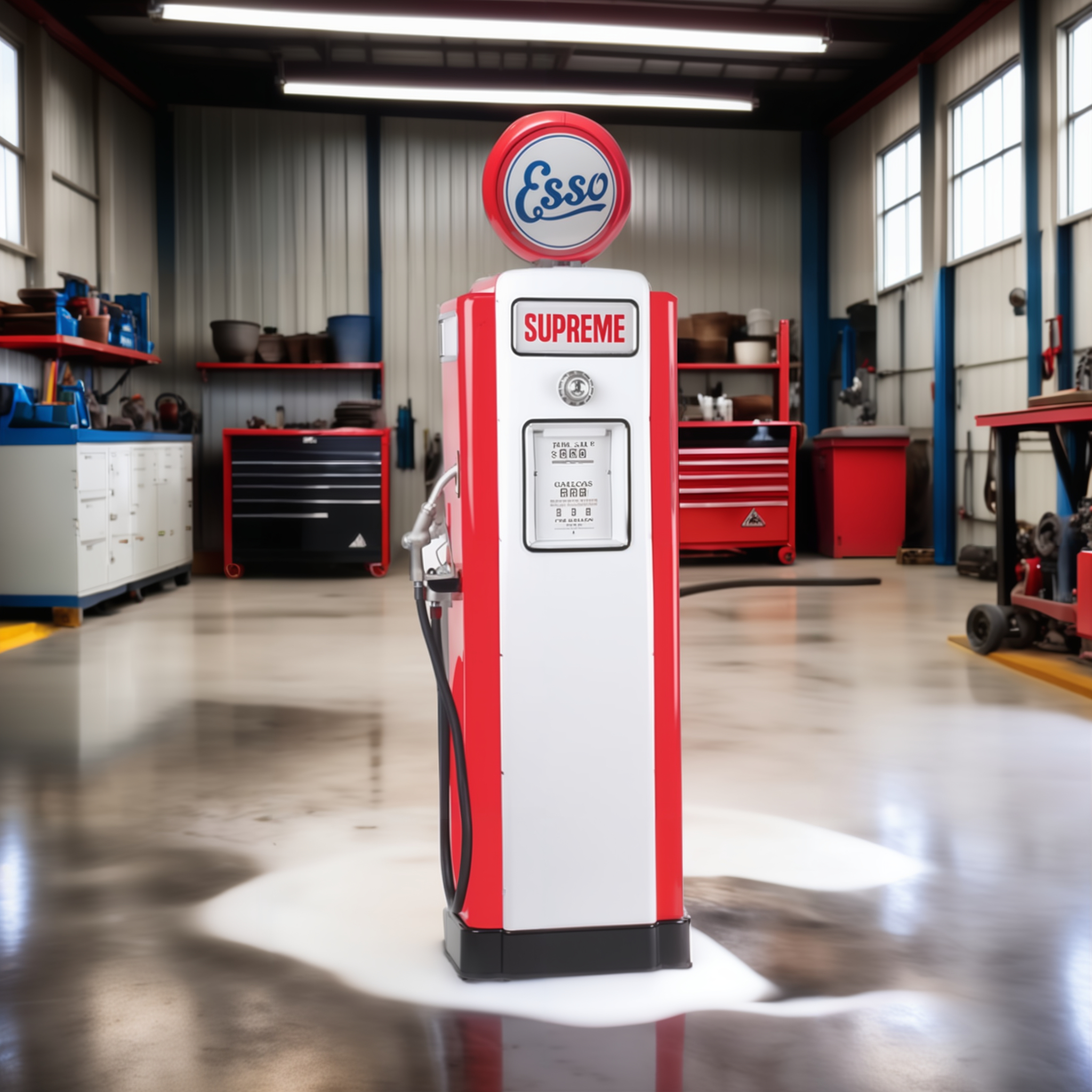 1970S MOBIL OIL STAINLESS-STEEL PANELED GAS PUMP