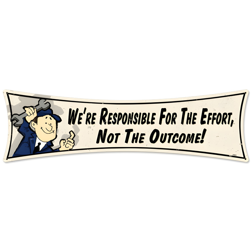 Responsible Metal Sign - 27" x 8"