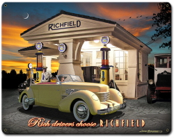 Richfield Cord Metal Sign - 15" x 12"