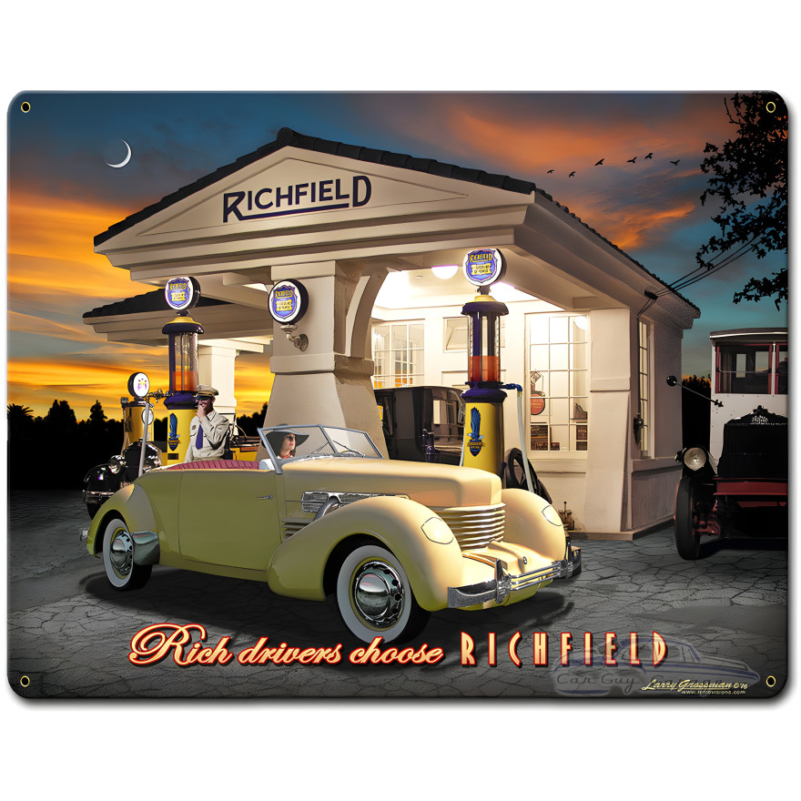 Richfield Cord Metal Sign - 15" x 12"