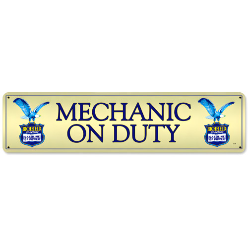 Richfield Mechanic Metal Sign - 20" x 5"
