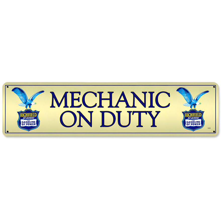 Richfield Mechanic Metal Sign - 20" x 5"