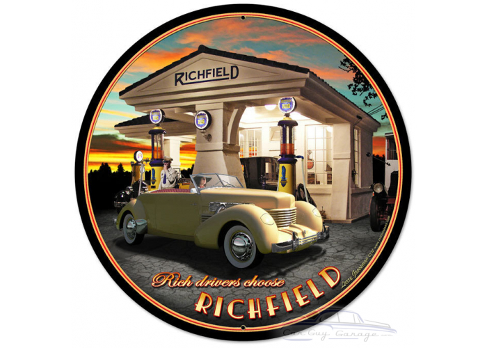 Richfield Metal Sign - 28" Round