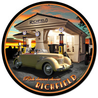 Richfield Metal Sign - 14" Round