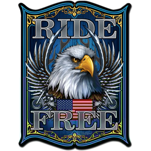 Ride Free Metal Sign - 18" x 24"