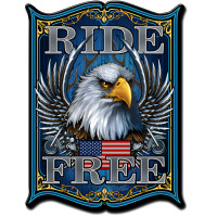 Ride Free Metal Sign - 14" x 19"