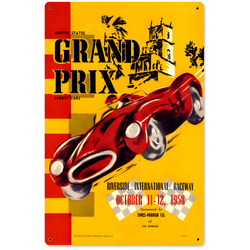 Riverside Grand Prix Metal Sign - 12" x 18"
