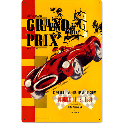 Riverside Grand Prix Metal Sign - 16" x 24"