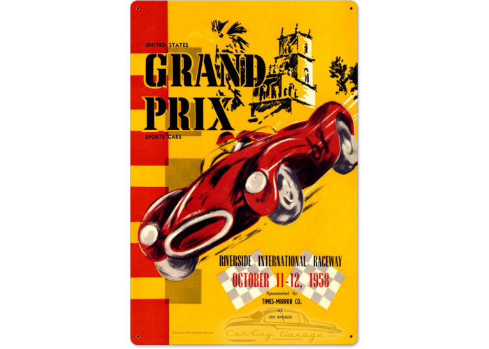 Riverside Grand Prix Metal Sign - 16" x 24"