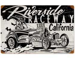 Riverside Raceway Metal Sign