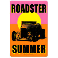 Roadster Summer Metal Sign - 12" x 18"