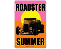Roadster Summer Metal Sign - 12" x 18"
