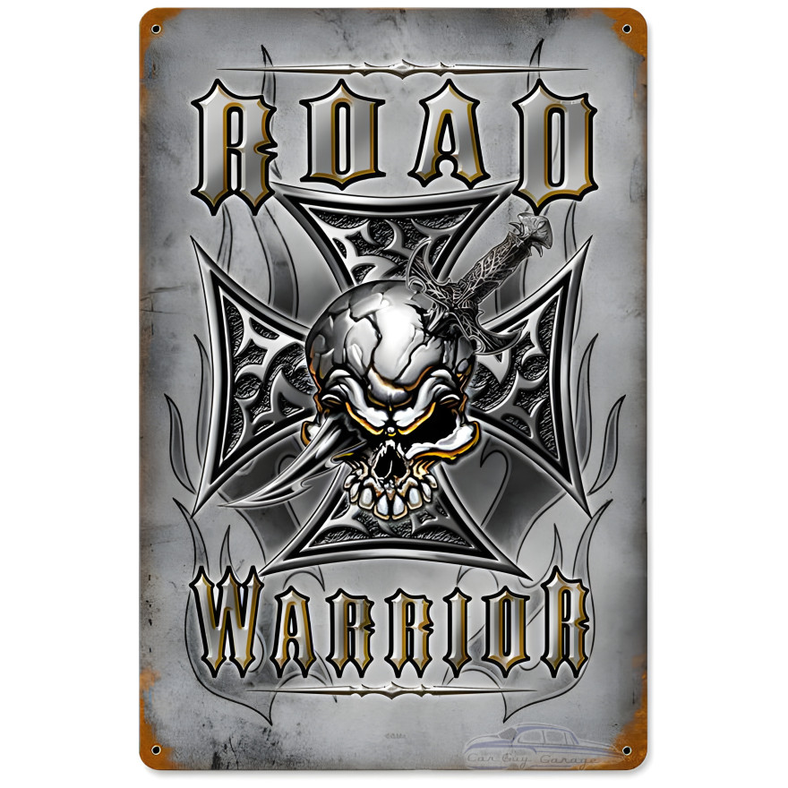 Road Warrior Metal Sign - 12" x 18"