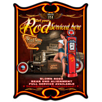 Rod Serviced Metal Sign - 14" x 19"
