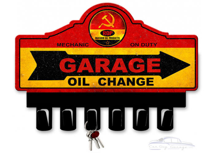 ROP Gasoline Key Hanger Metal Sign