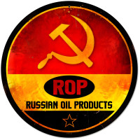 Rop Gasoline Metal Sign - 14" Round