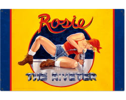 Rosie The Riveter Metal Sign