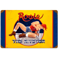 Rosie the Riveter Metal Sign - 18" x 12"