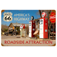 Route 66 Americas Highway Metal Sign - 12" x 18"