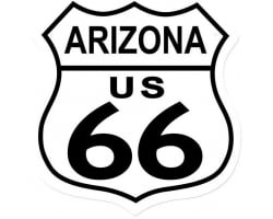 Route 66 Arizona Metal Sign - 15" x 15"