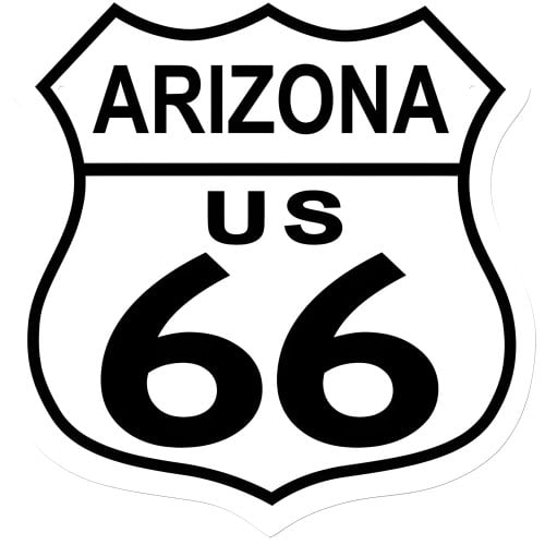 Route 66 Arizona Metal Sign - 15" x 15"