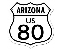 Route 80 Arizona Metal Sign - 15" x 15"