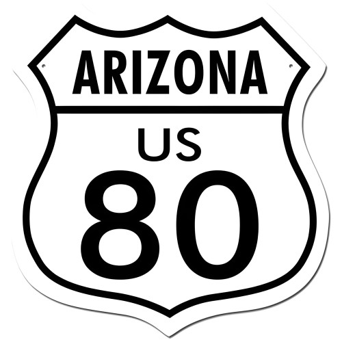 Route 80 Arizona Metal Sign - 15" x 15"
