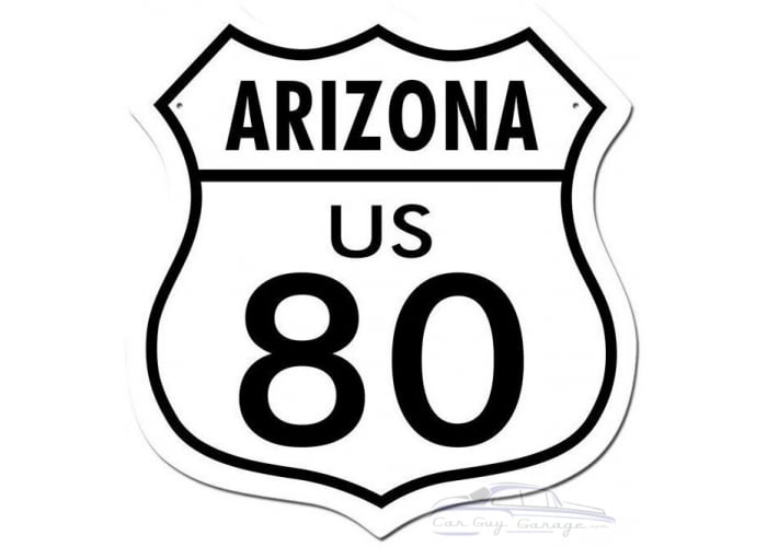 Route 80 Arizona Metal Sign - 15" x 15"