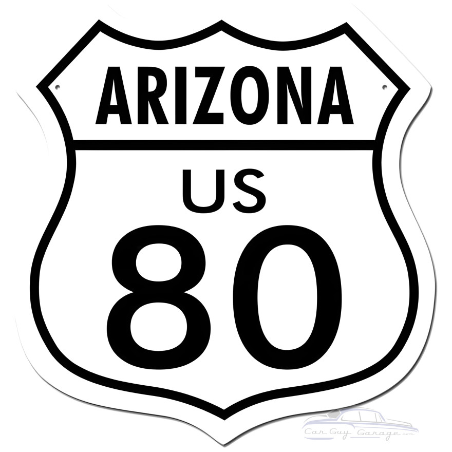 Route 80 Arizona Metal Sign - 15" x 15"