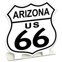 Route 66 Arizona Topper Metal Sign - 7" x 7"