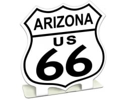 Route 66 Arizona Topper Metal Sign - 7" x 7"