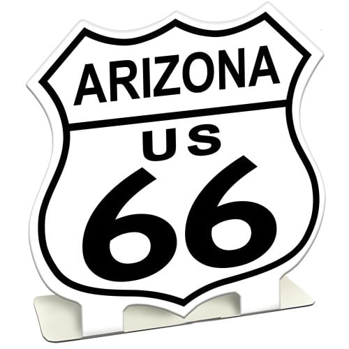 Route 66 Arizona Topper Metal Sign - 7" x 7"