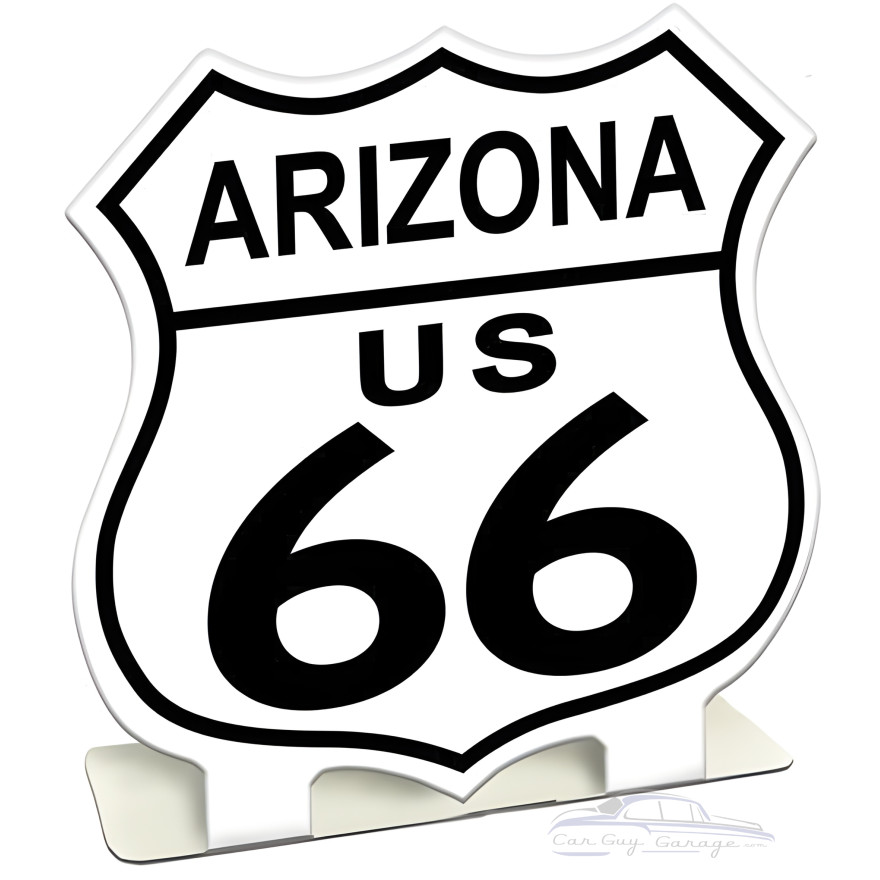 Route 66 Arizona Topper Metal Sign - 7" x 7"