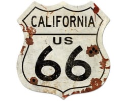 Route California US 66 Large Metal Sign - 40" x 42"