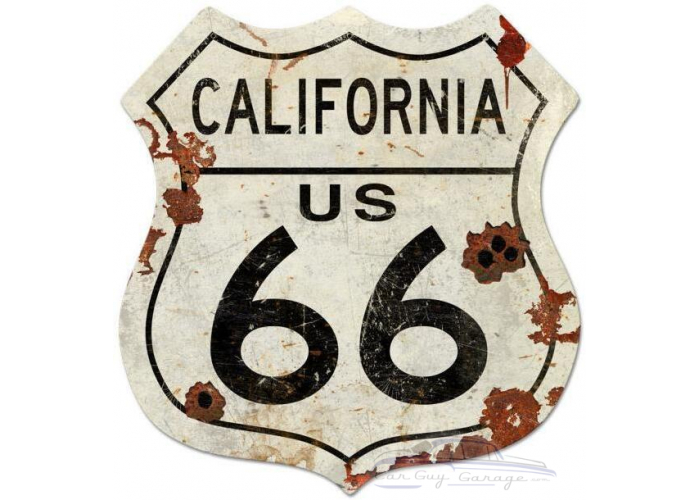 ROUTE CALIFORNIA US 66 LARGE Metal Sign