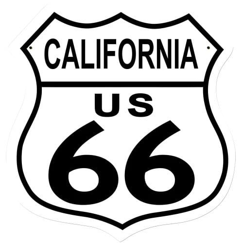 Route 66 California Metal Sign - 15" x 15"