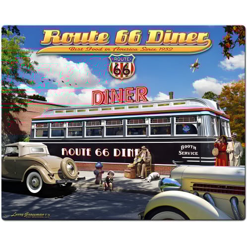 1936 Route 66 Diner Metal Sign - 24" x 30"