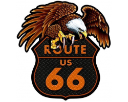 Route 66 Eagle Metal Sign