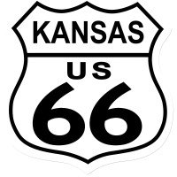 Route 66 Kansas Metal Sign - 15" x 15"