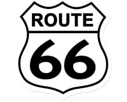 Route 66 Metal Sign - 15" x 15"
