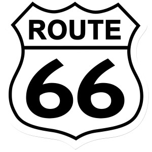 Route 66 Metal Sign - 15" x 15"