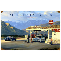 Route 66 Metal Sign - 24" x 16"