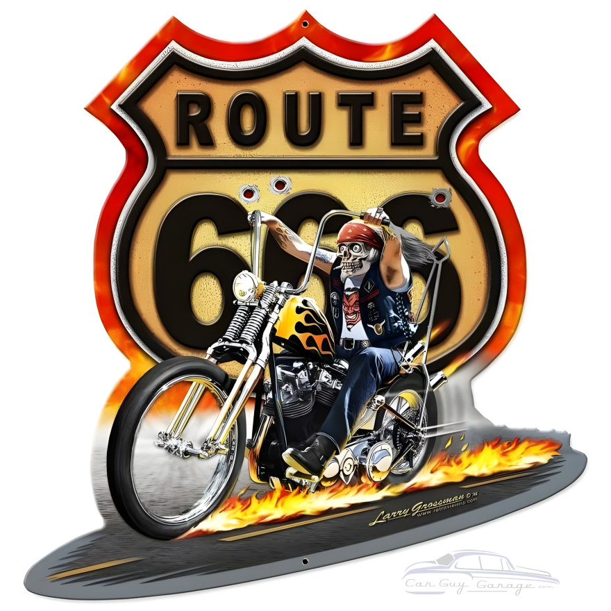 Route 666 Metal Sign - 17" x 18"