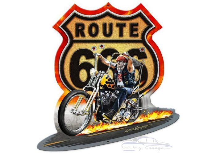 Route 666 Metal Sign - 27" x 28"
